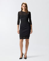 Knee-length dress with sheer detailing -  | Pinko