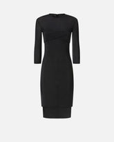 Knee-length dress with sheer detailing -  | Pinko