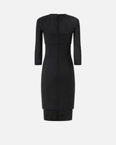 Knee-length dress with sheer detailing -  | Pinko