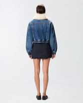 Trucker-Jeansjacke mit weichem Kragen -  | Pinko