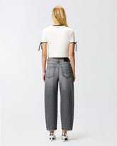 Cropped Love Birds T-shirt -  | Pinko