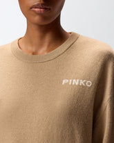 Sweater with Love Birds maxi-logo -  | Pinko