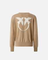 Sweater with Love Birds maxi-logo -  | Pinko