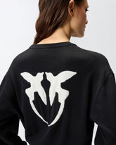 Sweater with Love Birds maxi-logo -  | Pinko