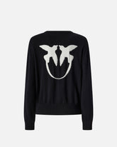 Sweater with Love Birds maxi-logo -  | Pinko