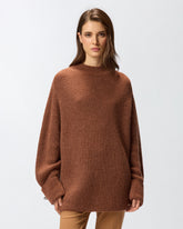 Pullover in Rippstrick mit Stehkragen -  | Pinko
