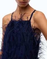 Short dress with feathers -  | Pinko