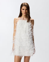 Short dress with feathers -  | Pinko