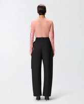 Durchsichtiger Pullover mit Pailletten und Federn -  | Pinko