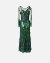 Kleid mit Pailletten und Federn -  | Pinko