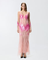 Dress with sequins and feathers -  | Pinko