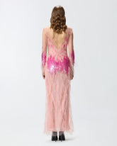 Dress with sequins and feathers -  | Pinko