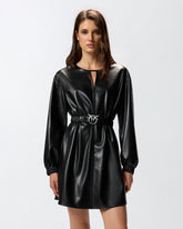 Short leather-effect dress -  | Pinko