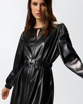 Short leather-effect dress -  | Pinko