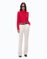 Sand-wash silk shirt - Red | Pinko