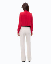 Sand-wash silk shirt - Red | Pinko