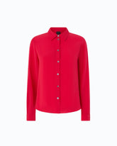 Sand-wash silk shirt - Red | Pinko
