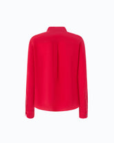 Sand-wash silk shirt - Red | Pinko