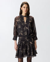 Short floral-print coupé fil dress -  | Pinko