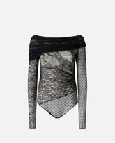 Body-Pullover aus Spitze mit Patchwork-Effekt -  | Pinko