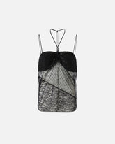 Top aus Spitze mit Patchwork-Effekt -  | Pinko