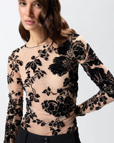 Transparenter Pullover mit Flockprint -  | Pinko