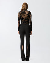 Transparenter Pullover mit Flockprint -  | Pinko