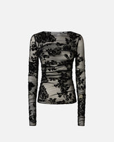 Transparenter Pullover mit Flockprint -  | Pinko