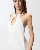 Mini dress with bejewelled detail -  | Pinko