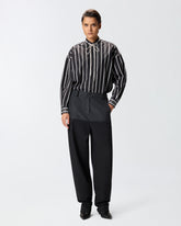 Striped shirt with shiny laces -  | Pinko