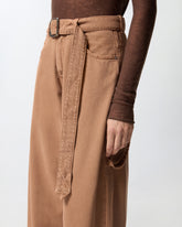 Denim balloon trousers with workwear details -  | Pinko