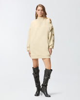 Buttoned fleece maxi-sweater -  | Pinko