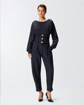 Bustier sweatshirt with buttons -  | Pinko