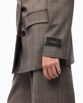 Double-breasted check jacket -  | Pinko