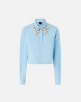 Cropped shirt with jewel embellishments -  | Pinko