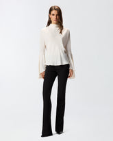 Bluse aus Crêpe de Chine mit Rückenausschnitt -  | Pinko