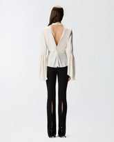 Bluse aus Crêpe de Chine mit Rückenausschnitt -  | Pinko