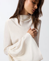 Bluse aus Crêpe de Chine mit Rückenausschnitt -  | Pinko