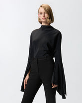 Bluse aus Crêpe de Chine mit Rückenausschnitt -  | Pinko