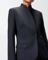 Taillierter Blazer aus Wolle mit Nadelstreifen -  | Pinko