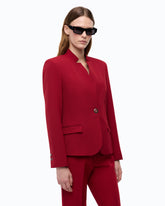 Slim-fit single-breasted jacket - Red | Pinko