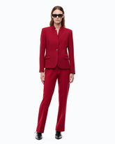 Slim-fit single-breasted jacket - Red | Pinko