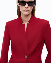 Slim-fit single-breasted jacket - Red | Pinko