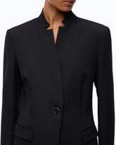Slim-fit single-breasted jacket - Black | Pinko