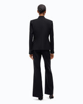 Slim-fit single-breasted jacket - Black | Pinko