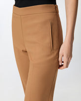 High-waisted textured wool trousers -  | Pinko