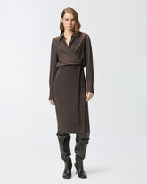 Midi shirt dress with belt -  | Pinko