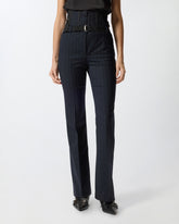 Bustier trousers in pinstriped poly wool -  | Pinko