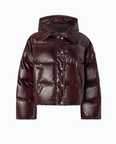 Technical canvas jacket with hood - Brown | Pinko