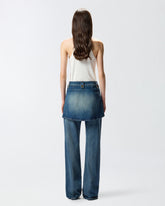 Flared jeans with removable miniskirt -  | Pinko